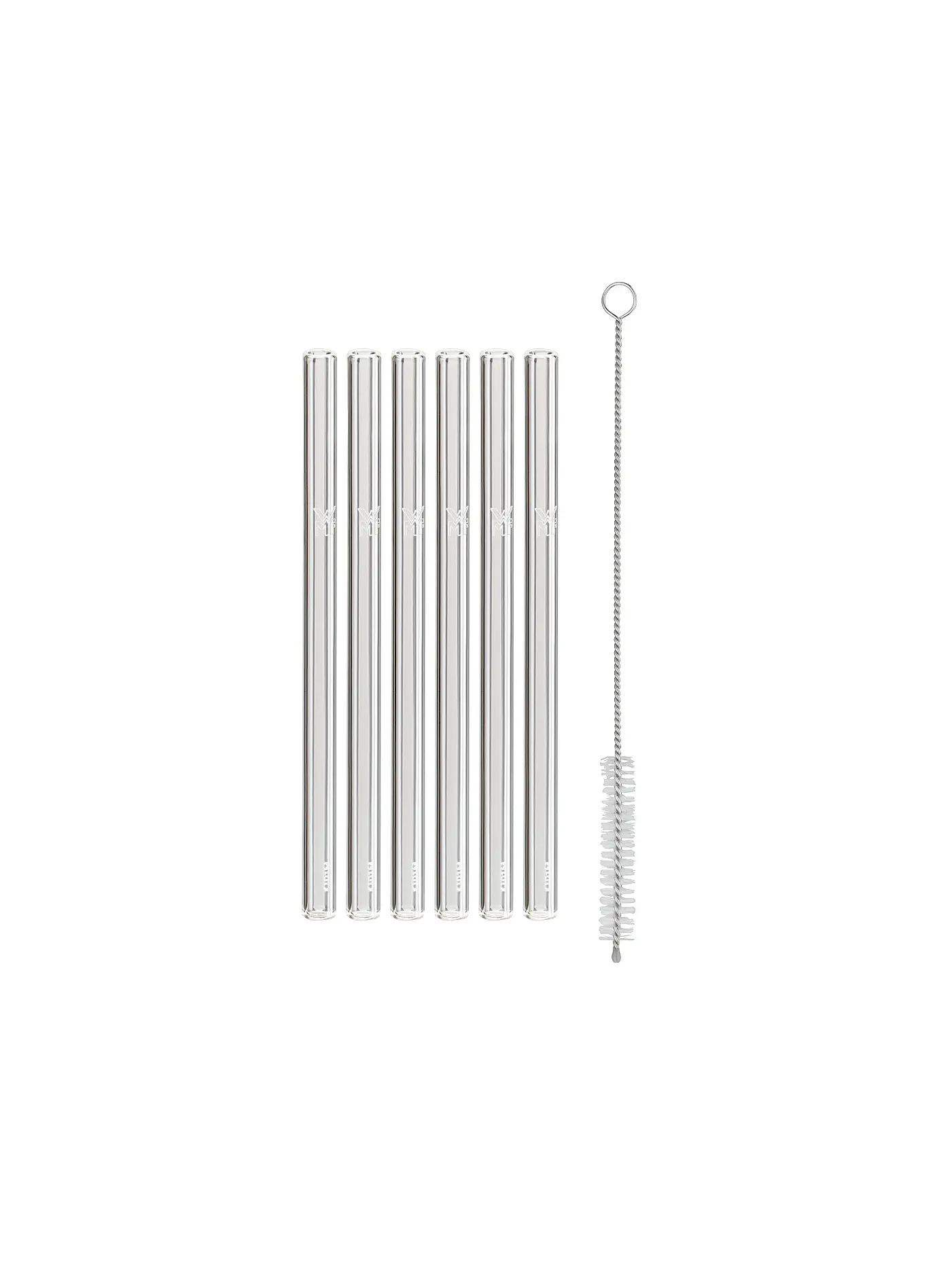 WMF | Trinkhalm-Set 6-teilig 15cm mit Reinigungsbürste | 